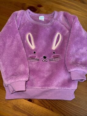 Pekkle Plush Bunny Sweatshirt in Purple - Kids